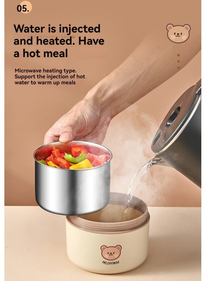 Beauenty Microwaveable 3 Tier Thermal Lunch Box Portable Insulated Lunch Containers With Bag, Leakproof Stackable Stainless Steel Food Container For Adults Kids - Image 5